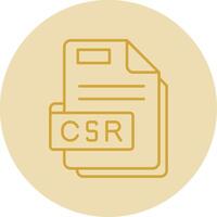 Csr Line Yellow Circle Icon vector
