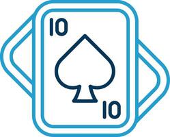 Spades Line Blue Two Color Icon vector