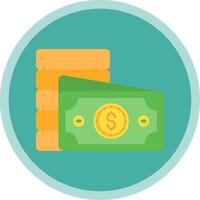 Currency Flat Multi Circle Icon vector