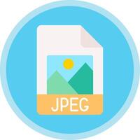 Jpg Flat Multi Circle Icon vector