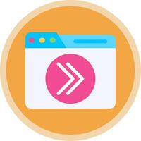 Next Flat Multi Circle Icon vector