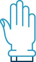 Hand Line Blue Two Color Icon vector