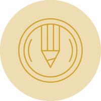 Compose Line Yellow Circle Icon vector