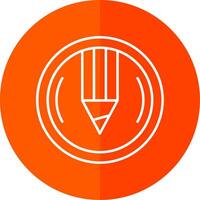 Compose Line Red Circle Icon vector