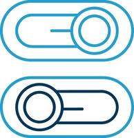 Switch Line Blue Two Color Icon vector