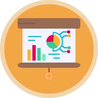 Presentation Flat Multi Circle Icon vector