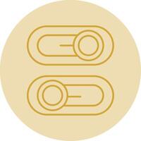 Switch Line Yellow Circle Icon vector