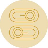 Switch Line Yellow Circle Icon vector