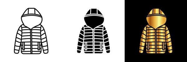 The Winter Jacket icon epitomizes warmth, style, and winter fashion. It symbolizes comfort during chilly days while enhancing one's elegance and protection against the cold. vector