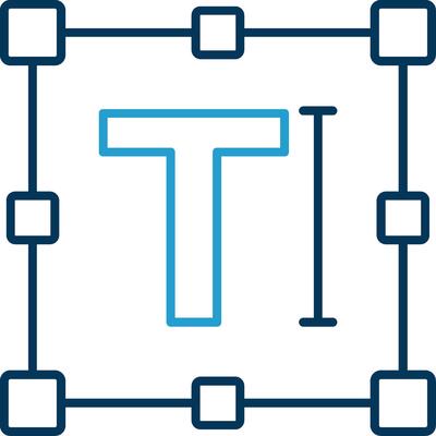Text Line Blue Two Color Icon