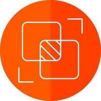 Intersect Line Red Circle Icon vector