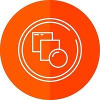Blend Line Red Circle Icon vector