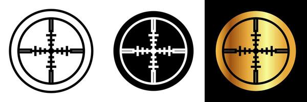 The Crosshair icon symbolizes precision, aiming, and accuracy. It's often used in various contexts such as targeting, shooting, gaming, and design to represent focus and pinpoint accuracy. vector