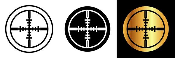 The Crosshair icon symbolizes precision, aiming, and accuracy. It's often used in various contexts such as targeting, shooting, gaming, and design to represent focus and pinpoint accuracy. vector