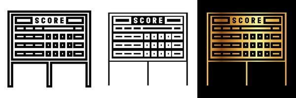 The Scoreboard icon represents competition, sportsmanship, and game analytics. It is an essential tool for tracking scores, displaying game progress, and enhancing the competitive spirit. vector