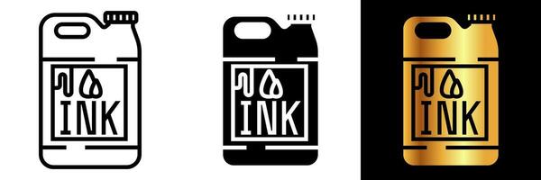 The Water-Based Ink icon represents an eco-friendly and versatile printing solution. vector