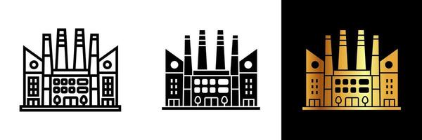 the Factory Building icon signifies industrial prowess, manufacturing capabilities, and the dynamic nature of production facilities. vector