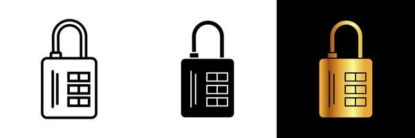 The Padlock icon signifies security, protection, and the assurance of safeguarding valuable assets. vector