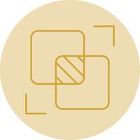 Intersect Line Yellow Circle Icon vector