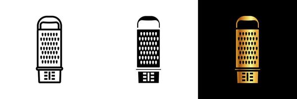 An efficient and versatile icon representing a grater, embodying kitchen precision, culinary zest, and convenient food preparation. vector