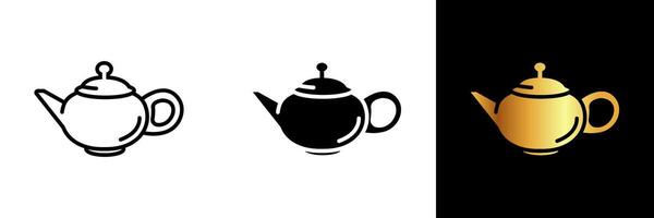 An elegant and timeless icon representing a teapot, capturing the essence of tea culture, steeping traditions, and refined moments. vector