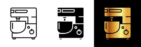 A sleek and efficient icon symbolizing a mixer, epitomizing culinary precision, blending excellence, and kitchen functionality. vector
