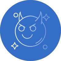 Demon Gradient Line Circle Icon vector