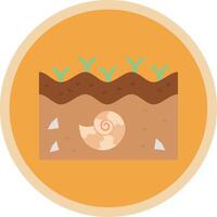 Fossil Flat Multi Circle Icon vector