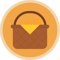 Basket Flat Multi Circle Icon vector