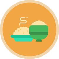 Meal Flat Multi Circle Icon vector