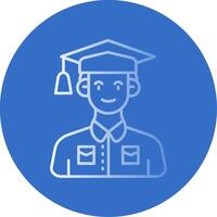 Student Gradient Line Circle Icon vector