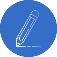 lápiz degradado línea circulo icono vector