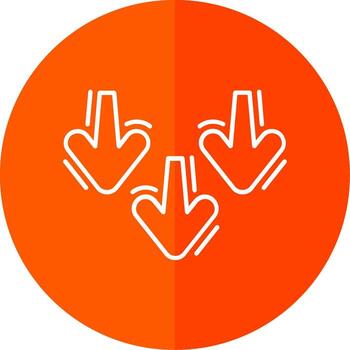 Decrease Line Red Circle Icon vector