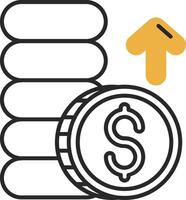 Profits Skined Filled Icon vector