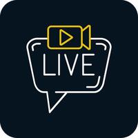 Live Line Yellow White Icon vector