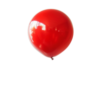 ai genererad skinande röd ballong med reflekterande yta på transparent bakgrund - stock png. png