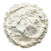 AI generated Heap of white baking flour with texture details on transparent background - stock png. png