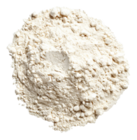 AI generated Heap of white baking flour with texture details on transparent background - stock png. png