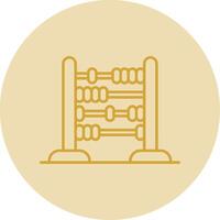 Abacus Line Yellow Circle Icon vector