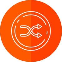 Random Line Red Circle Icon vector