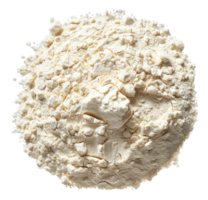 AI generated Heap of white baking flour with texture details on transparent background - stock png. png