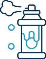 Spray Line Blue Two Color Icon vector