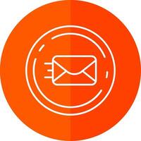 Send Line Red Circle Icon vector