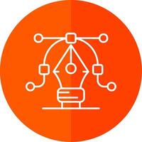 Vector Line Red Circle Icon