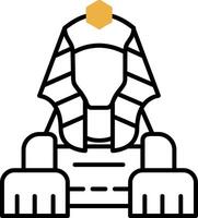 Sphinx Skined Filled Icon vector