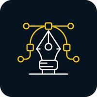 Vector Line Yellow White Icon