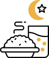 Iftar Skined Filled Icon vector