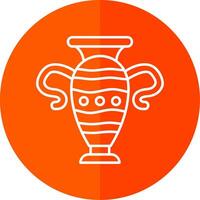 Vase Line Red Circle Icon vector