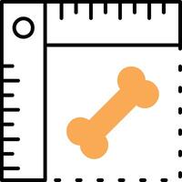 Ruler Skined Filled Icon vector