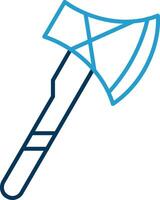 Axe Line Blue Two Color Icon vector